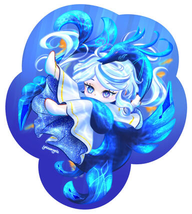 1 character + simple background + animal - 65€